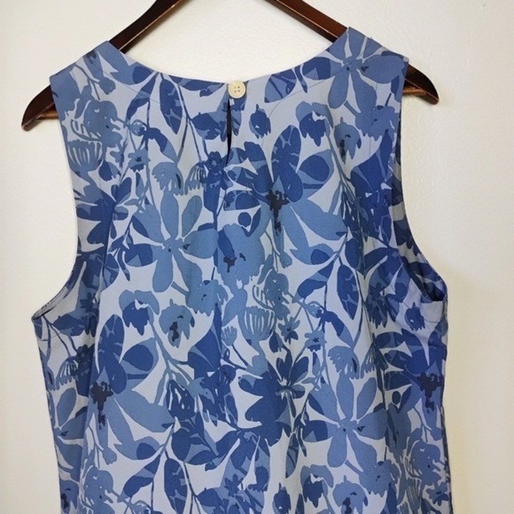 RipSkirt Hawaii Dress Womens Large Blue Floral Pockets Tropical Beachy Vacation - Picture 6 of 12